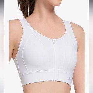 NWT Yvette Zip Front Sports Bra, High Impact Full Support Plus Size Bras 4XL+